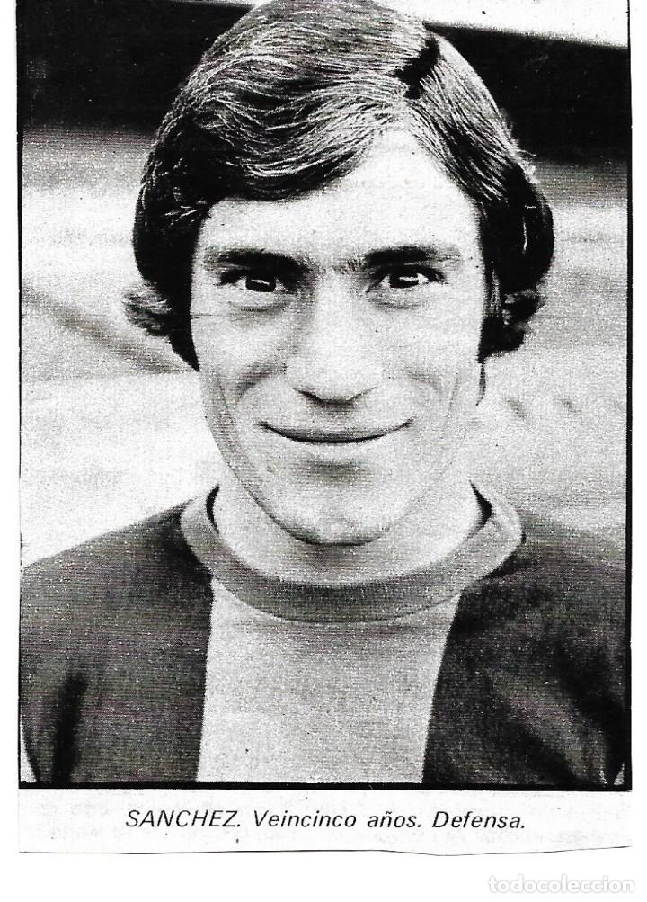 Sammelleidenschaft Sport: BARCELONA ATL&Eacute;TICO: Recorte de SANCHEZ. 1974