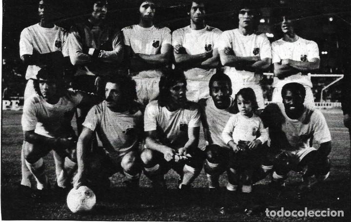 Sammelleidenschaft Sport: SANTOS FUTEBOL CLUBE ( con PEL&Eacute; ): Recorte de un equipo de 1974