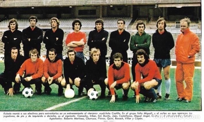 Collezionismo sportivo: SELECCI&Oacute;N ESPA&Ntilde;OLA DE F&Uacute;TBOL: Gran recorte de un entrenamiento de 1974