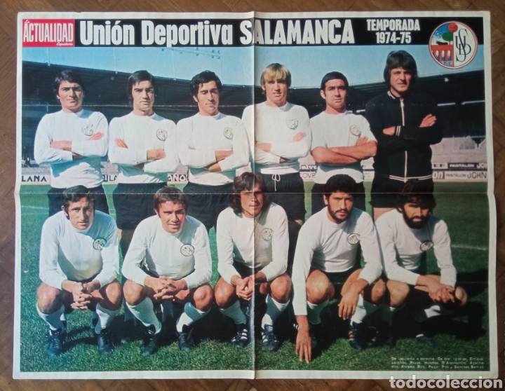 Sammelleidenschaft Sport: UNI&Oacute;N DEPORTIVA SALAMANCA EQUIPO F&Uacute;TBOL P&Oacute;STER TEMP. 1974 - 75