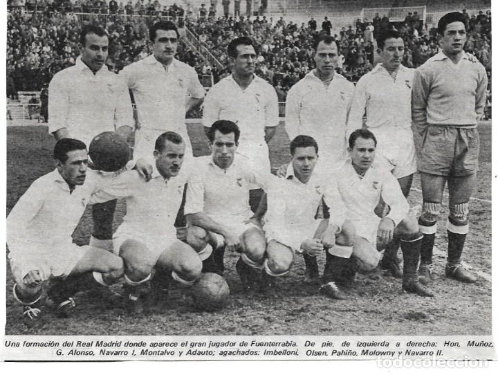 Collezionismo sportivo: REAL MADRID: Recorte de un equipo de principios de los a&ntilde;os 50
