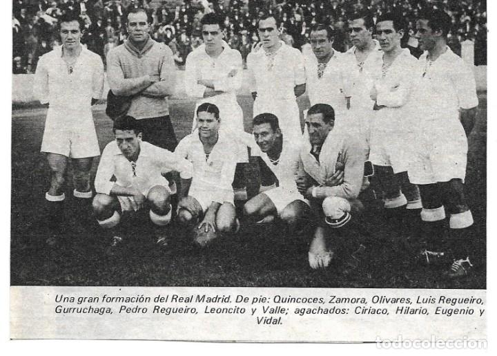 Collezionismo sportivo: REAL MADRID: Recorte de un gran equipo de los a&ntilde;os 30