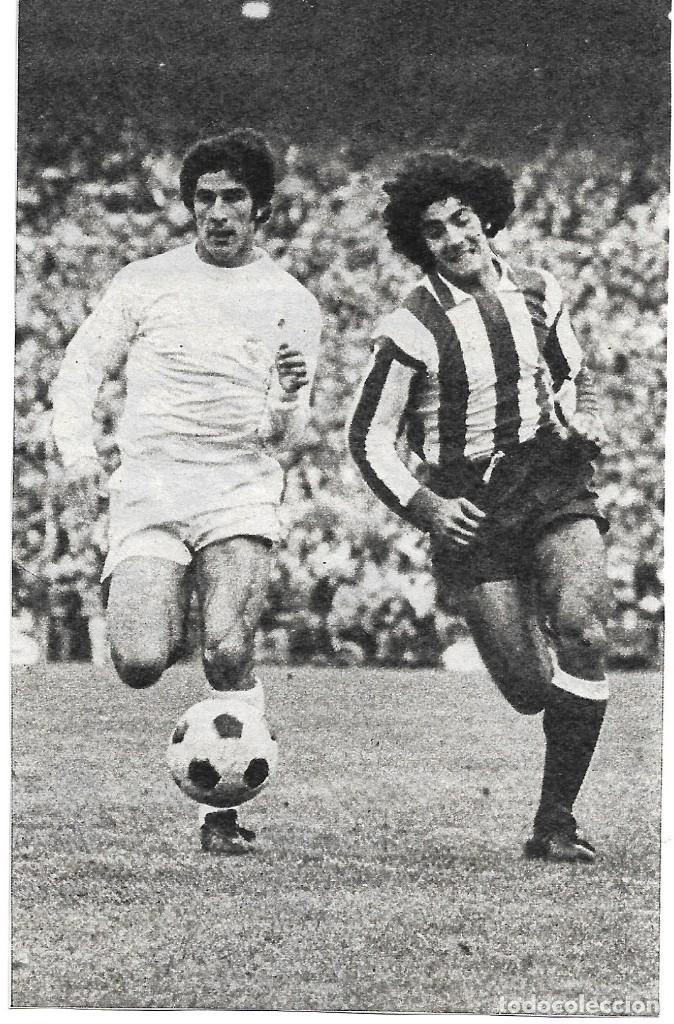 Collezionismo sportivo: REAL MADRID: Recorte de Goyo BENITO en pugna con el sportinguista Megido