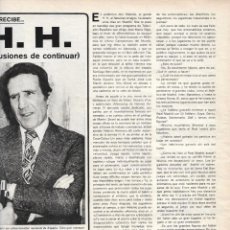 Coleccionismo deportivo: HELENIO HERRERA: ENTREVISTA Y REPORTAJE GRÁFICO DE 1975