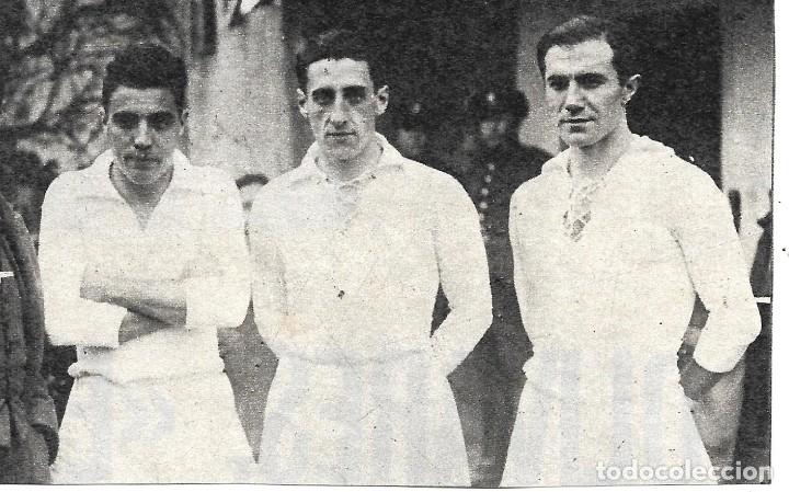 Coleccionismo deportivo: REAL MADRID: Recorte de OLIVARES, CIRIACO y QUINCOCES