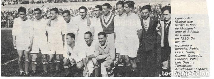 Sammelleidenschaft Sport: REAL MADRID: Recorte del equipo finalista de Copa en 1930