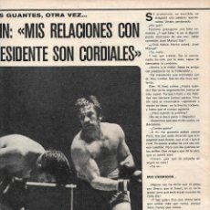 Coleccionismo deportivo: BOXEO: ENTREVISTA Y REPORTAJE GRÁFICO DE URTÁIN . 1974