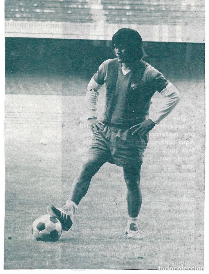 Sammelleidenschaft Sport: BAR&Ccedil;A: Recorte de Hugo CHOLO SOTIL entrenando. 1974