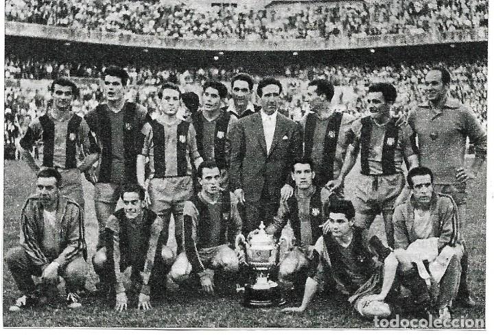 Collezionismo sportivo: BAR&Ccedil;A: Recorte del equipo Campe&oacute;n de Copa en 1959