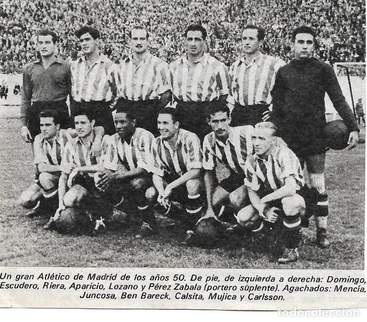 Collezionismo sportivo: ATL&Eacute;TICO DE MADRID: Recorte de un equipo de la temporada 49-50