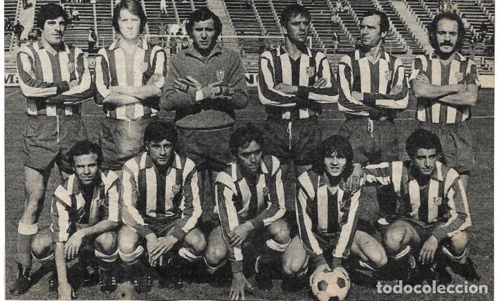 Sammelleidenschaft Sport: Recorte de un equipo del ATL&Eacute;TICO MADRILE&Ntilde;O. Mediados de los a&ntilde;os 70
