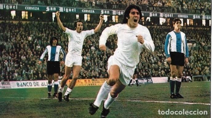 Sports collectibles: REAL MADRID: Gran recorte de SANTILLANA tras marcar un gol al H&eacute;rcules en el Rico P&eacute;rez