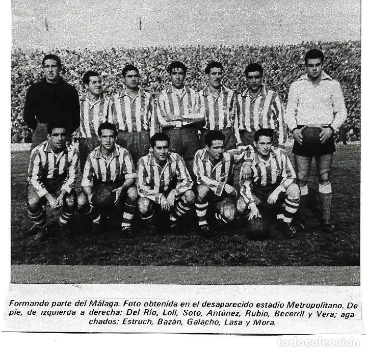 Sports collectibles: CD. M&Aacute;LAGA: Recorte de un equipo de la temporada 54-55