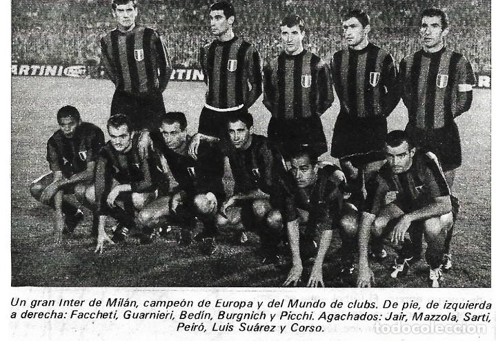 Sports collectibles: INTER ( INTERNAZIONALE ) DE MIL&Aacute;N: Recorte de un equipo de 1965