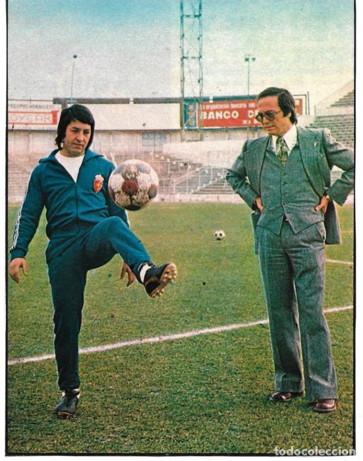 Sports collectibles: REAL ZARAGOZA: Recorte de Nino ARR&Uacute;A y el presidente ZALBA. 1974