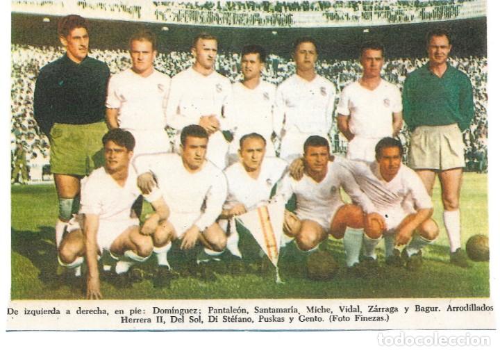 Collezionismo sportivo: REAL MADRID: Recorte de un equipo de 1960