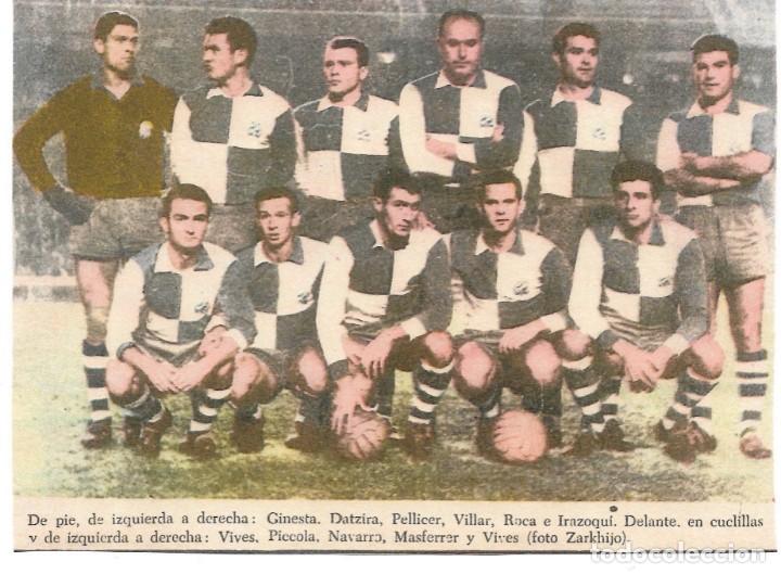 Collezionismo sportivo: CD. SABADELL: Recorte de un equipo de 1960