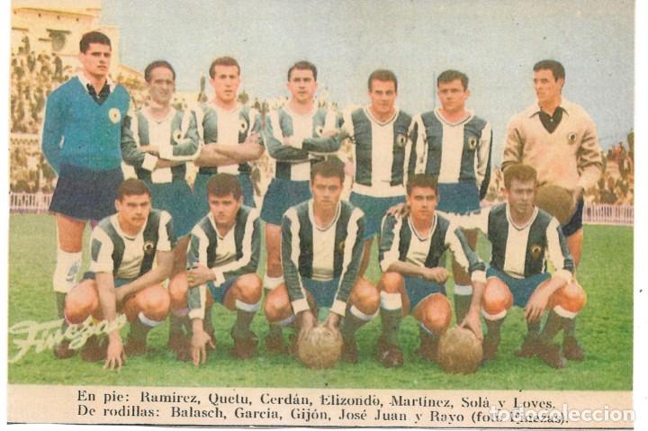 Collezionismo sportivo: H&Eacute;RCULES de ALICANTE: Recorte de un equipo de 1960