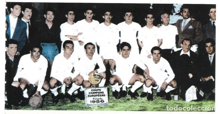 Coleccionismo deportivo: REAL MADRID: Recorte del equipo que gan&oacute; LA PRIMERA Copa de Europa en 1956