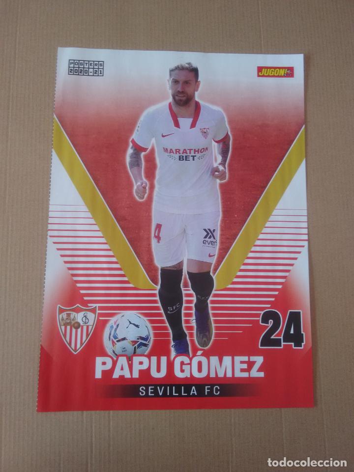 Coleccionismo deportivo: PAPU G&Oacute;MEZ SEVILLA ISI RAYO VALLECANO DOBLE P&Oacute;STER 1 P&Aacute;GINA REVISTA JUG&Oacute;N 2020-2021 LIGA 20-21