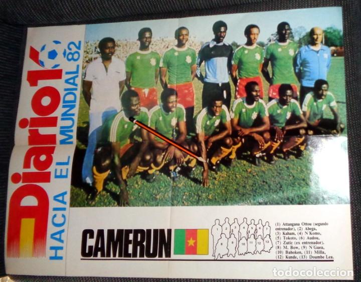 Sammelleidenschaft Sport: P&Oacute;STER ANTIGUO F&Uacute;TBOL MUNDIAL ESPA&Ntilde;A 82 - SELECCI&Oacute;N CAMER&Uacute;N CAMEROON. MILLA. DIARIO 16 - ADIDAS