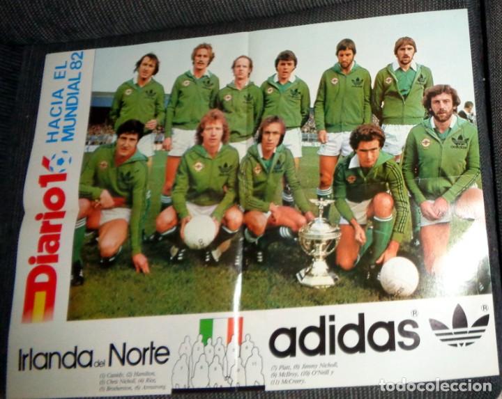 Sammelleidenschaft Sport: P&Oacute;STER ANTIGUO F&Uacute;TBOL MUNDIAL ESPA&Ntilde;A 82 - SELECCI&Oacute;N IRLANDA DEL NORTE NORTH IRELAND DIARIO 16 ADIDAS