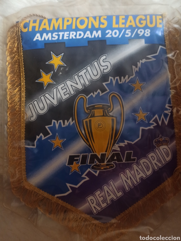 Sammelleidenschaft Sport: bander&iacute;n recuerdo final Champions league Juventus real Madrid .