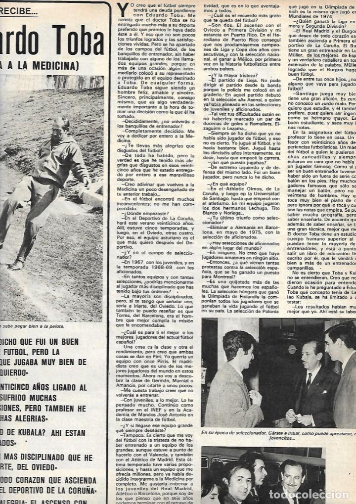 Sammelleidenschaft Sport: Doctor EDUARDO TOBA: Entrevista y reportaje gr&aacute;fico de 1976