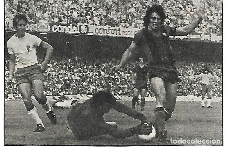 Collectionnisme sportif: BAR&Ccedil;A: Recorte de Milonguita HEREDIA en acci&oacute;n. 1975