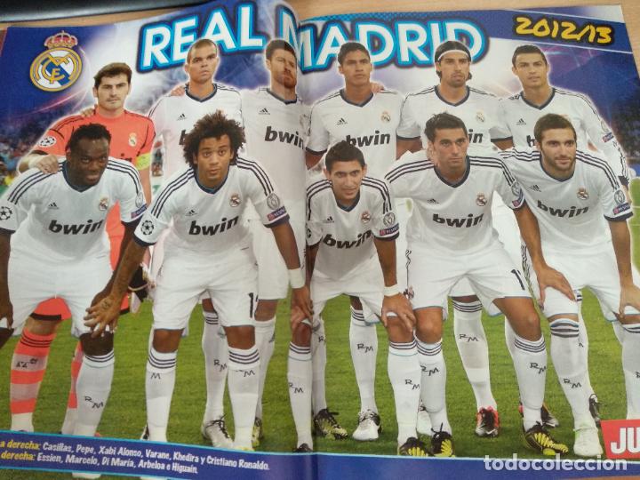 Coleccionismo deportivo: POSTER ALINEACION REAL MADRID JUGON 2012 2013 12 13 TAMA&Ntilde;O X2 FOLIO