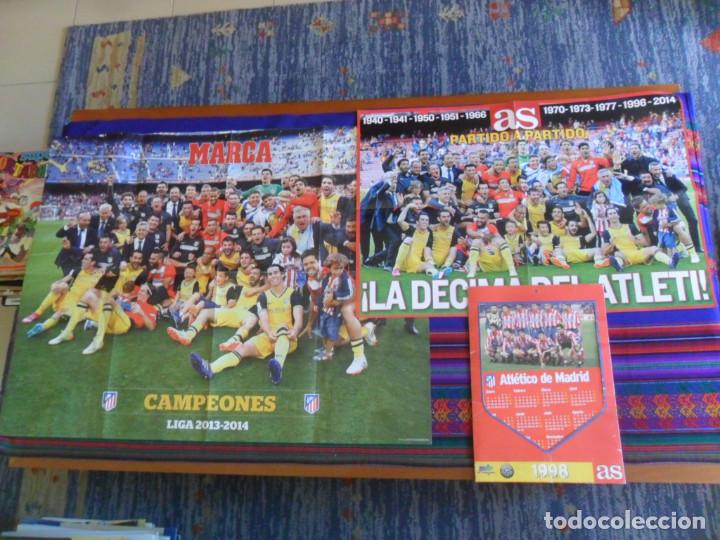 Collectionnisme sportif: CARTEL MARCA AS ATL&Eacute;TICO DE MADRID CAMPE&Oacute;N DE LIGA 2013 2014. REGALO CALENDADIO 1998 FALTA UN MES.
