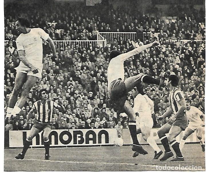 Collectionnisme sportif: REAL MADRID: Recorte de ROBERTO MART&Iacute;NEZ en acci&oacute;n. 1975
