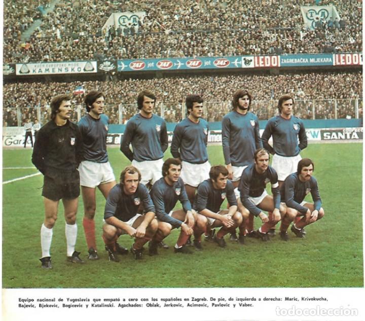 Collectionnisme sportif: SELECCI&Oacute;N DE F&Uacute;TBOL DE YUGOSLAVIA: Recorte de 1973