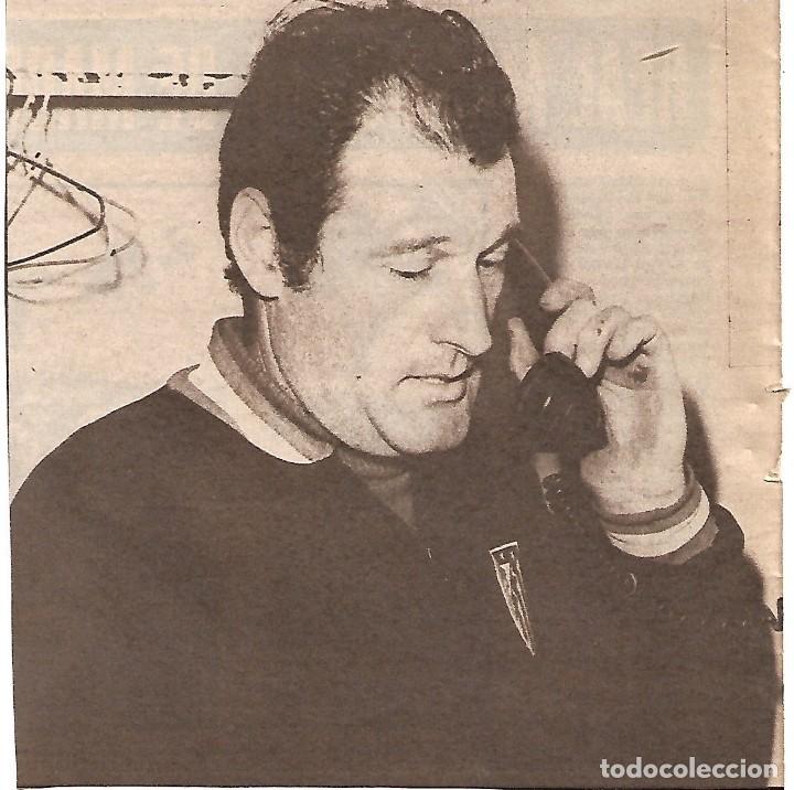 Coleccionismo deportivo: ATL&Eacute;TICO DE MADRID: Gran recorte del t&eacute;cnico MARCEL DOMINGO. 1969