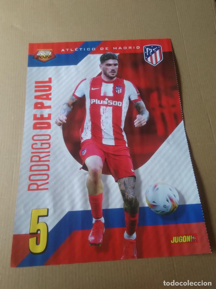 Coleccionismo deportivo: RODRIGO DE PAUL ATL&Eacute;TICO MADRID GAYA VALENCIA DOBLE P&Oacute;STER 1 P&Aacute;G REVISTA JUG&Oacute;N 2021-2022 LIGA 21-22