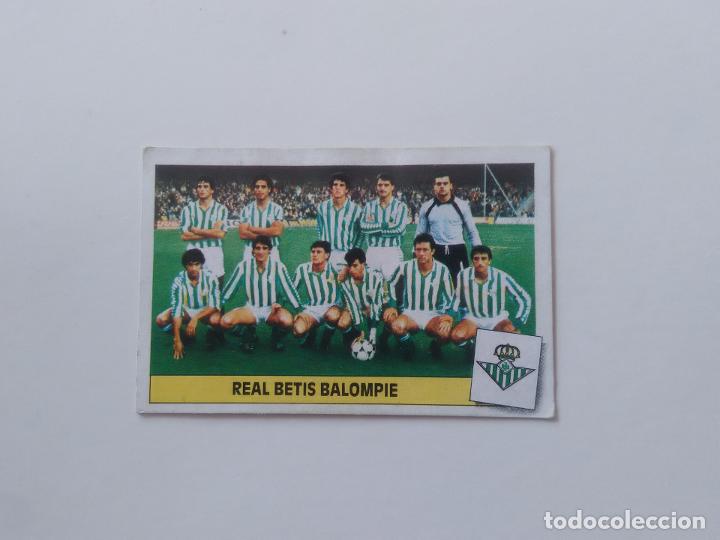 Collectionnisme sportif: EQUIPO ALINEACI&Oacute;N BETIS CROMO TARJETA LIGA FUTBOL EDICIONES ESTE 1986-1987 86-87