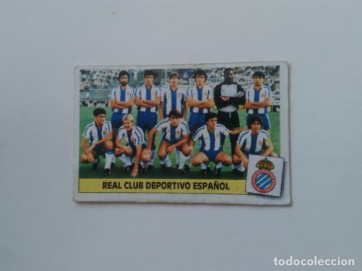 Collectionnisme sportif: EQUIPO ALINEACI&Oacute;N ESPANYOL ESPA&Ntilde;OL CROMO TARJETA LIGA FUTBOL EDICIONES ESTE 1986-1987 86-87