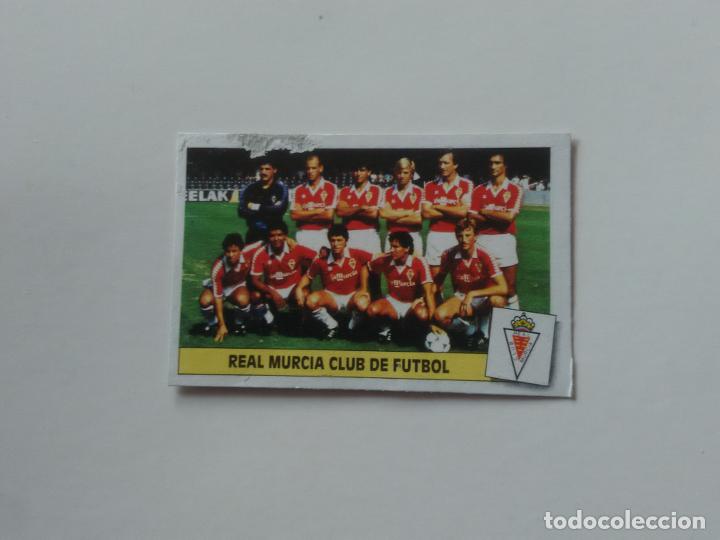 Collectionnisme sportif: EQUIPO ALINEACI&Oacute;N REAL MURCIA CROMO TARJETA LIGA FUTBOL EDICIONES ESTE 1986-1987 86-87