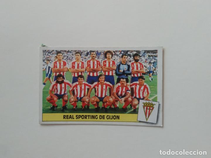 Collectionnisme sportif: EQUIPO ALINEACI&Oacute;N SPORTING DE GIJ&Oacute;N CROMO TARJETA LIGA FUTBOL EDICIONES ESTE 1986-1987 86-87