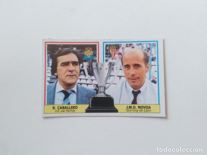 Collectionnisme sportif: CABALLERO LAS PALMAS NOVOA SPORTING GIJ&Oacute;N CROMO LIGA FUTBOL EDICIONES ESTE 1986-1987 86-87