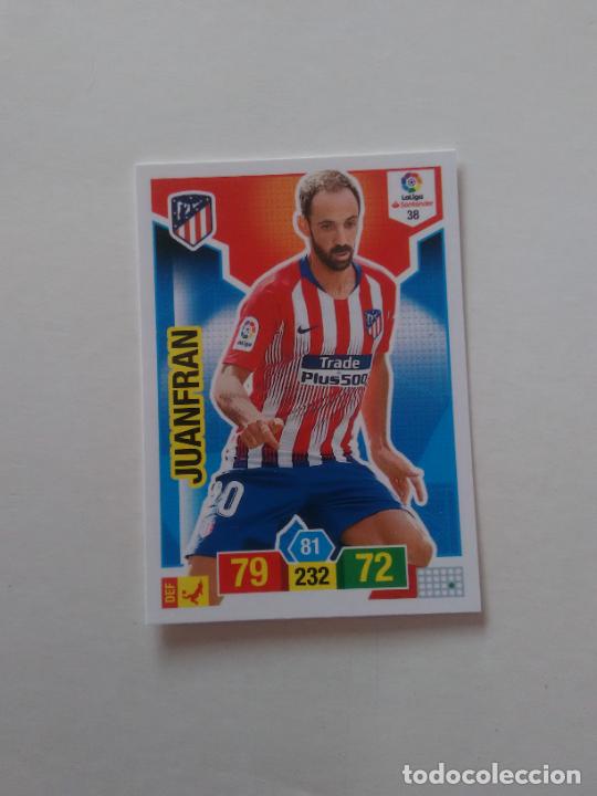 Collectionnisme sportif: 38 JUANFRAN ATL&Eacute;TICO DE MADRID CROMO TARJETA ADRENALYN PANINI LIGA FUTBOL 2018-2019 18-19