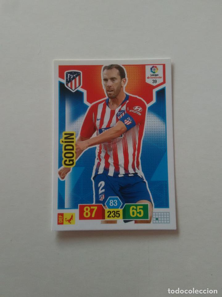 Collectionnisme sportif: 39 GODIN ATL&Eacute;TICO DE MADRID CROMO TARJETA ADRENALYN PANINI LIGA FUTBOL 2018-2019 18-19