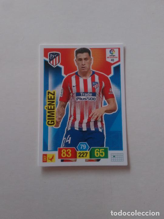 Collectionnisme sportif: 40 GIM&Eacute;NEZ ATL&Eacute;TICO DE MADRID CROMO TARJETA ADRENALYN PANINI LIGA FUTBOL 2018-2019 18-19