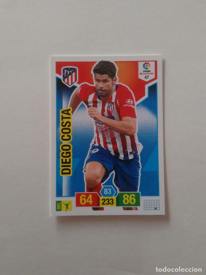 Collectionnisme sportif: 47 DIEGO COSTA ATL&Eacute;TICO DE MADRID CROMO TARJETA ADRENALYN PANINI LIGA FUTBOL 2018-2019 18-19