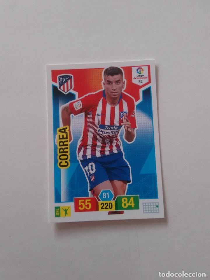 Collectionnisme sportif: 52 CORREA ATL&Eacute;TICO DE MADRID CROMO TARJETA ADRENALYN PANINI LIGA FUTBOL 2018-2019 18-19
