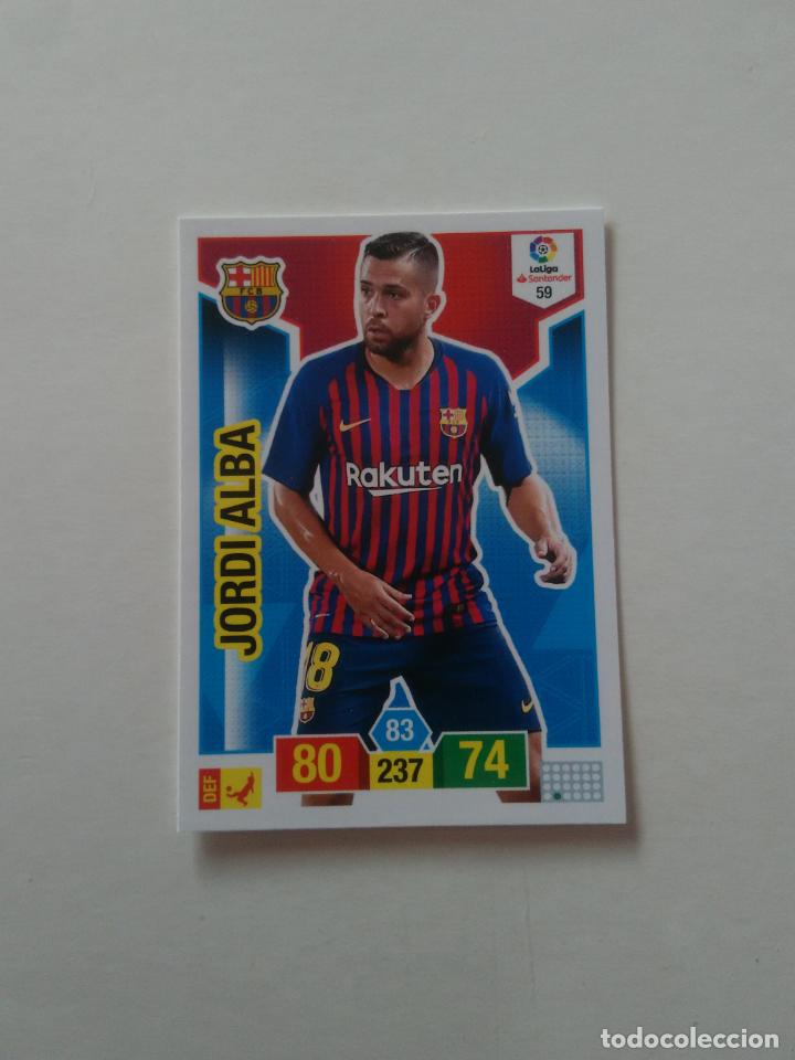 Collectionnisme sportif: 59 JORDI ALBA BARCELONA BAR&Ccedil;A CROMO TARJETA ADRENALYN PANINI LIGA FUTBOL 2018-2019 18-19