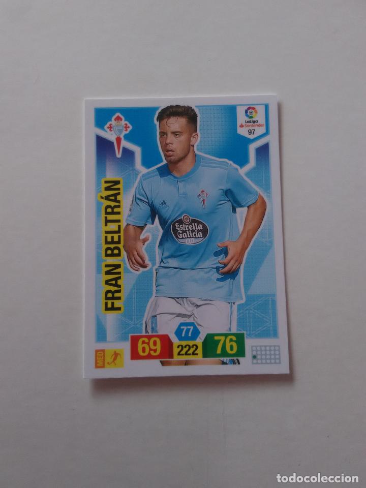 Collectionnisme sportif: 97 FRAN BELTR&Aacute;N CELTA DE VIGO CROMO TARJETA ADRENALYN PANINI LIGA FUTBOL 2018-2019 18-19