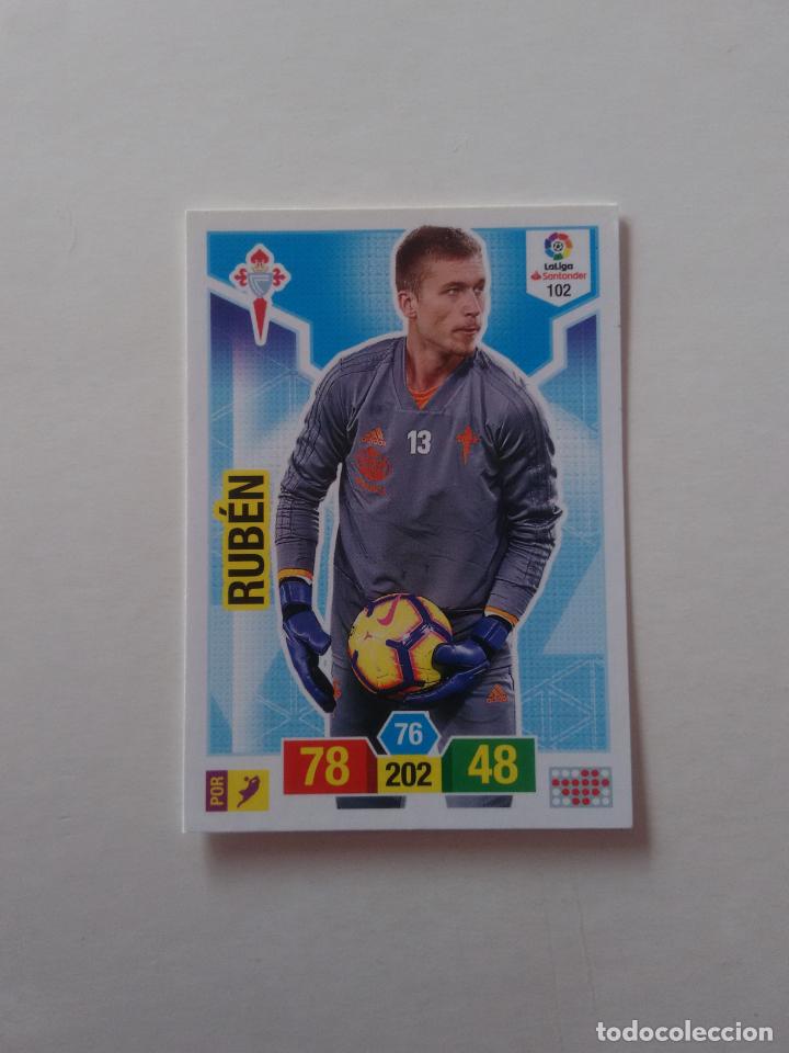 Collectionnisme sportif: 102 RUB&Eacute;N CELTA DE VIGO CROMO TARJETA ADRENALYN PANINI LIGA FUTBOL 2018-2019 18-19