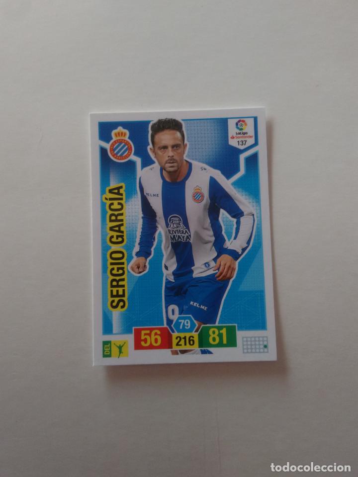 Collectionnisme sportif: 137 SERGIO GARC&Iacute;A ESPANYOL ESPA&Ntilde;OL CROMO TARJETA ADRENALYN PANINI LIGA FUTBOL 2018-2019 18-19