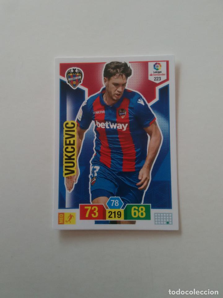 Collectionnisme sportif: 223 VUKCEVIC LEVANTE CROMO TARJETA ADRENALYN PANINI LIGA FUTBOL 2018-2019 18-19